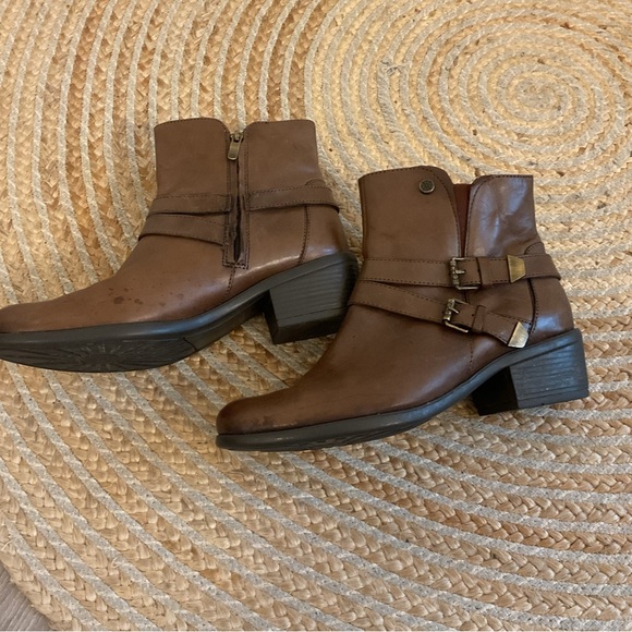 BUSSOLA made in Italy Brown Aged zipper and side buckle boot . - Picture 3 of 8